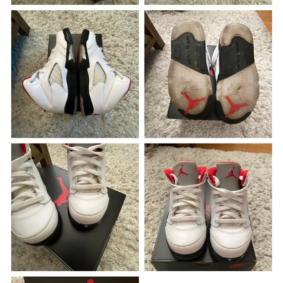 Kids retro fire red 5’s Jordan shoes - Picture 2 of 8